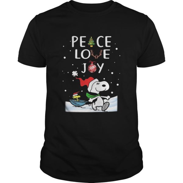 Merry Christmas Peanuts Snoopy Peace Love Joy shirt