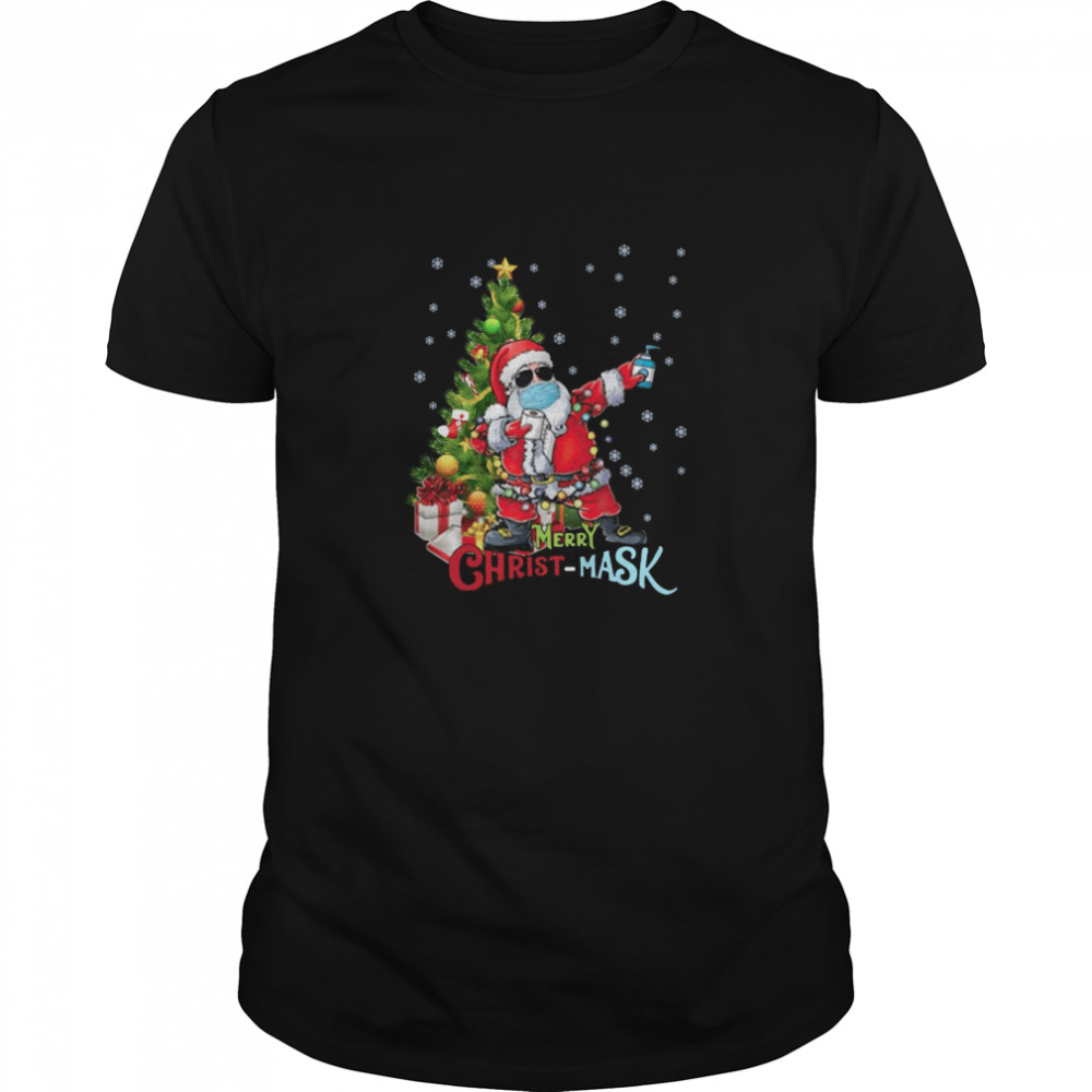 Merry Christmas Santa Dabbing Wearing Mask shirt Merry Christmas Santa Dabbing Wearing Mask shirt