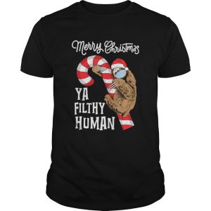 Merry Christmas Sloth Face Mask Sloth Santa Xmas Tree shirt