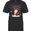 Merry Christmas Snoopy And Charlie Brown Begins With Christ T-Shirt