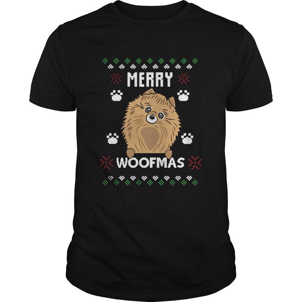 Merry Christmas Woofmas Pomeranian Dog Gift Ugly Christmas shirt Merry Christmas Woofmas Pomeranian Dog Gift Ugly Christmas shirt