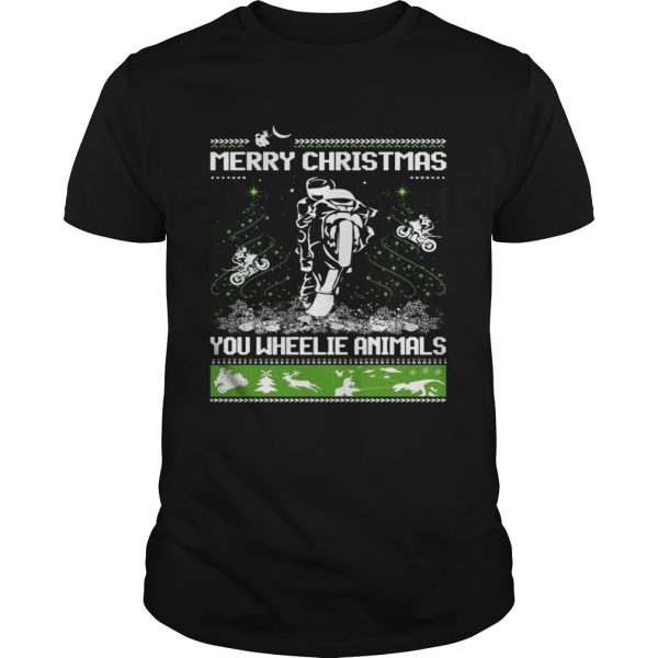 Merry Christmas You Wheelie Animals Ugly Christmas Sweater shirt