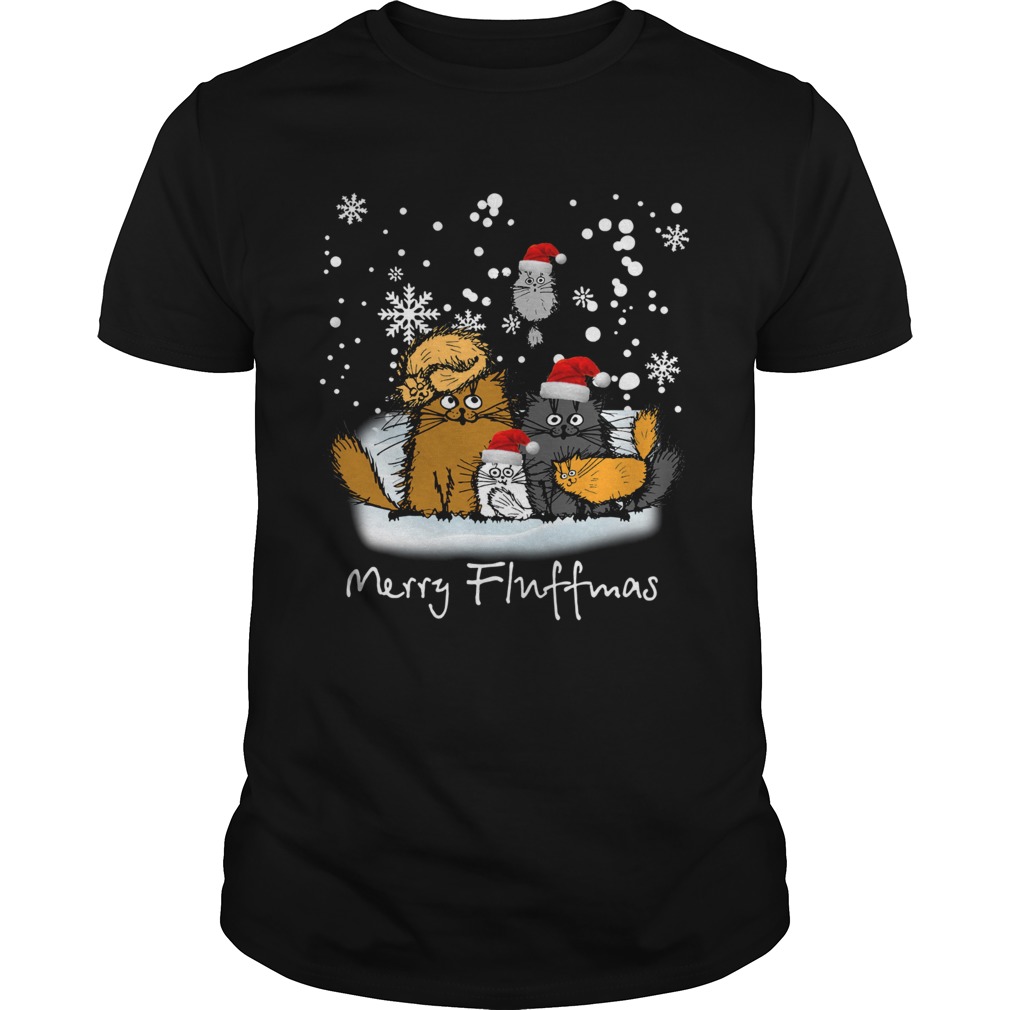 Merry Fluffmas cats funny shirt Merry Fluffmas cats funny shirt