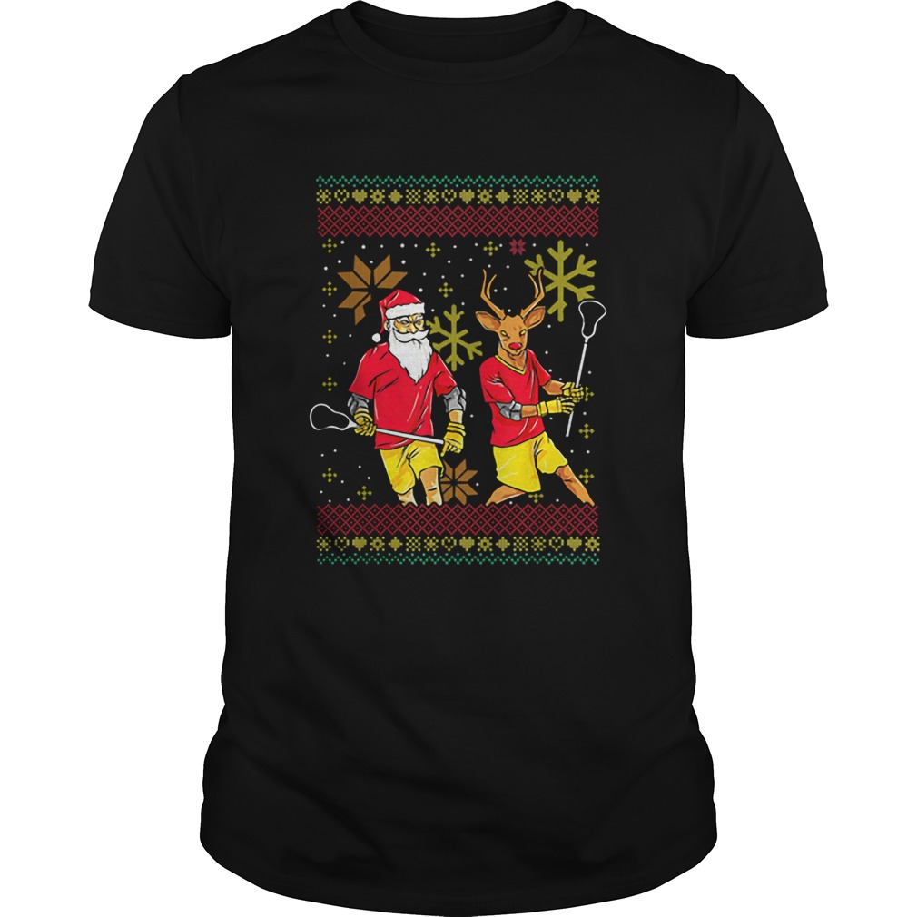 Merry Laxmas Christmas Lacrosse Player Reindeer Santa Claus Ugly shirt Merry Laxmas Christmas Lacrosse Player Reindeer Santa Claus Ugly shirt