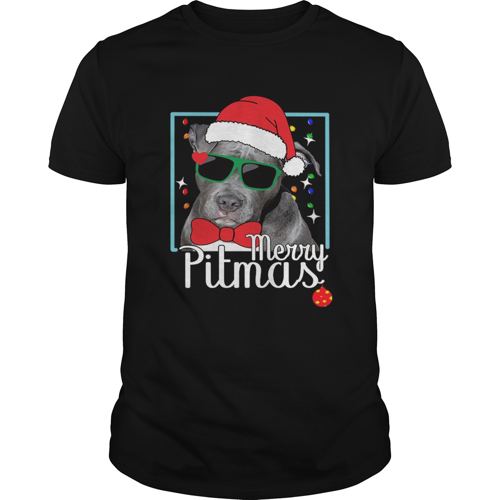 Merry Pitmas Pitbull Dog Funny Ugly Christmas shirt Merry Pitmas Pitbull Dog Funny Ugly Christmas shirt