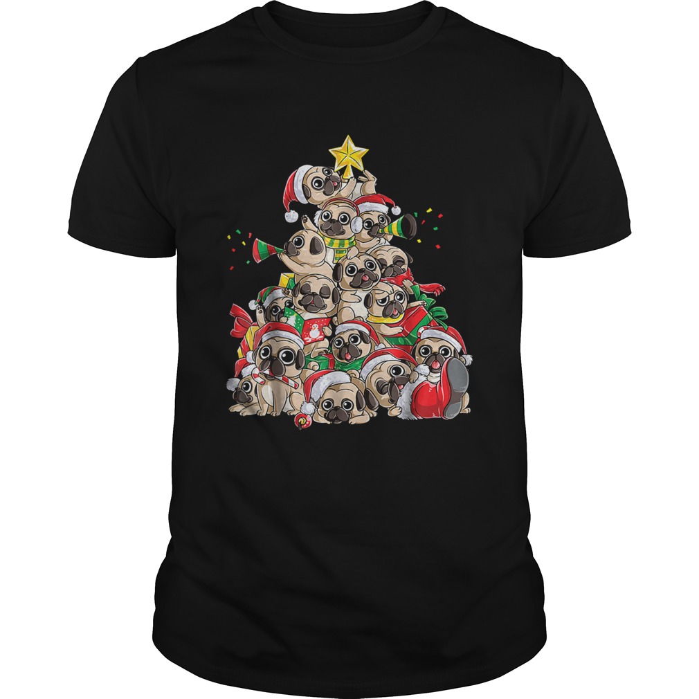 Merry Pugmas Xmas Tree Santa Boys Gifts TShirt Merry Pugmas Xmas Tree Santa Boys Gifts TShirt