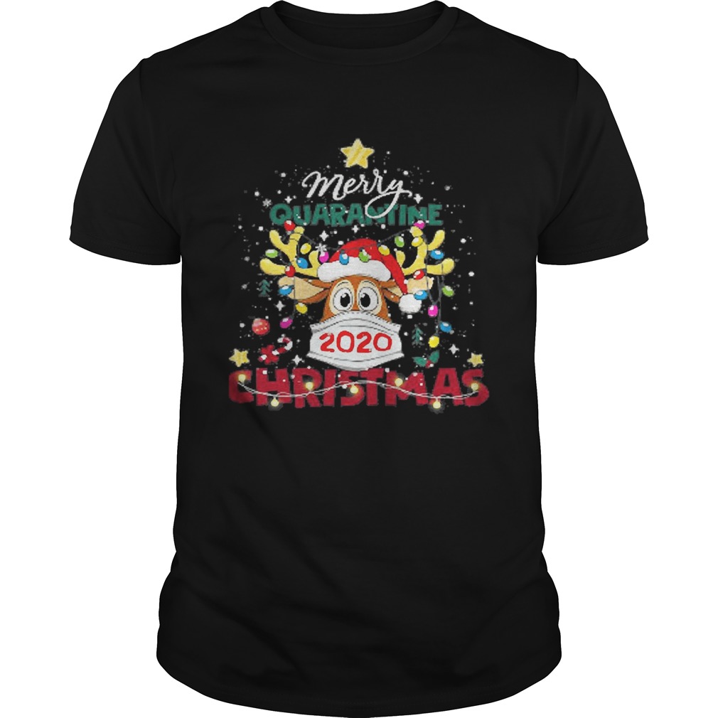 Merry Quarantine Christmas 2020 Reindeer Mask shirt Merry Quarantine Christmas 2020 Reindeer Mask shirt