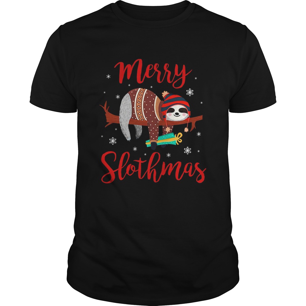 Merry Slothmas Sloth In Santa Hat Christmas shirt Merry Slothmas Sloth In Santa Hat Christmas shirt
