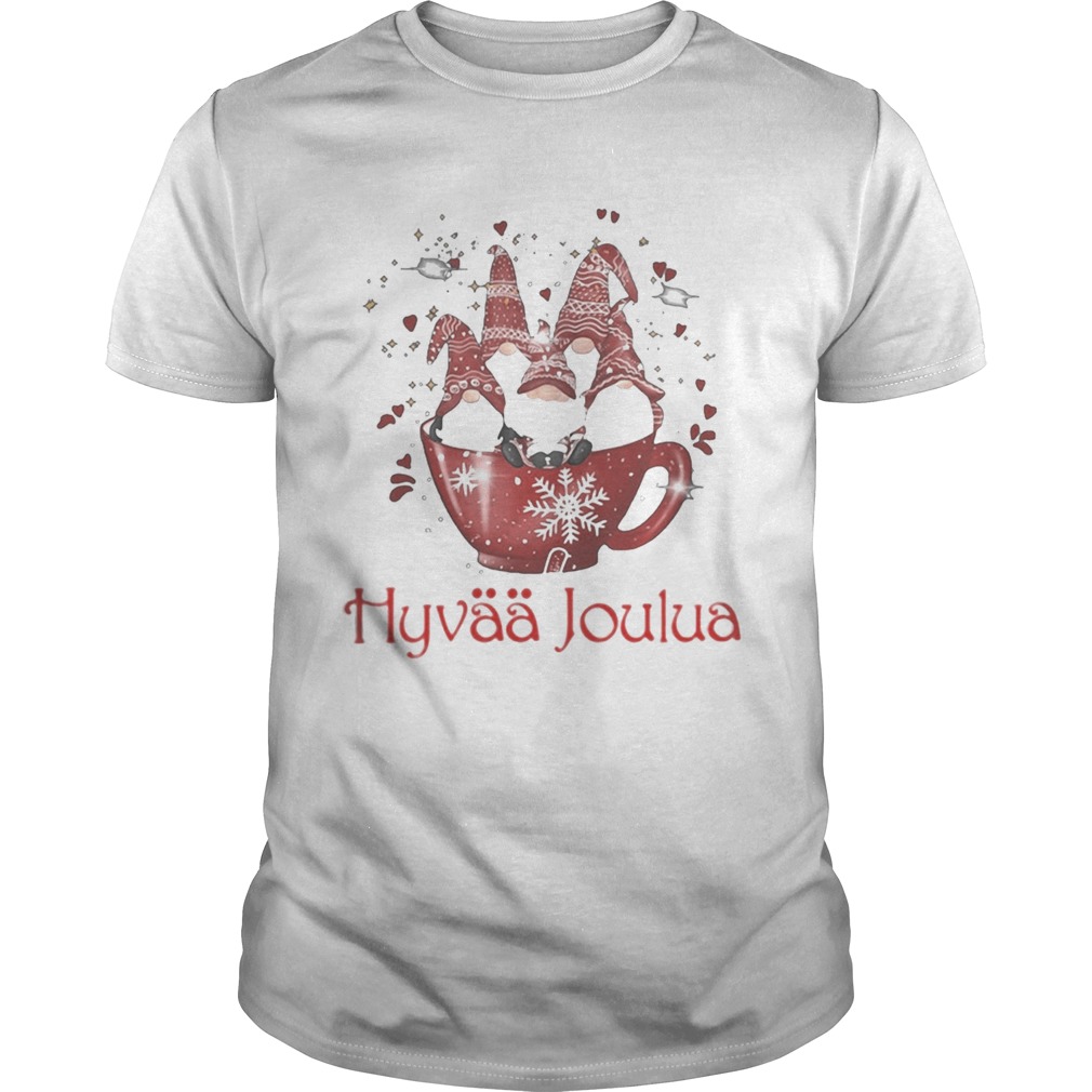 Merry christmas gnomes hyvaa joulua shirt Merry christmas gnomes hyvaa joulua shirt