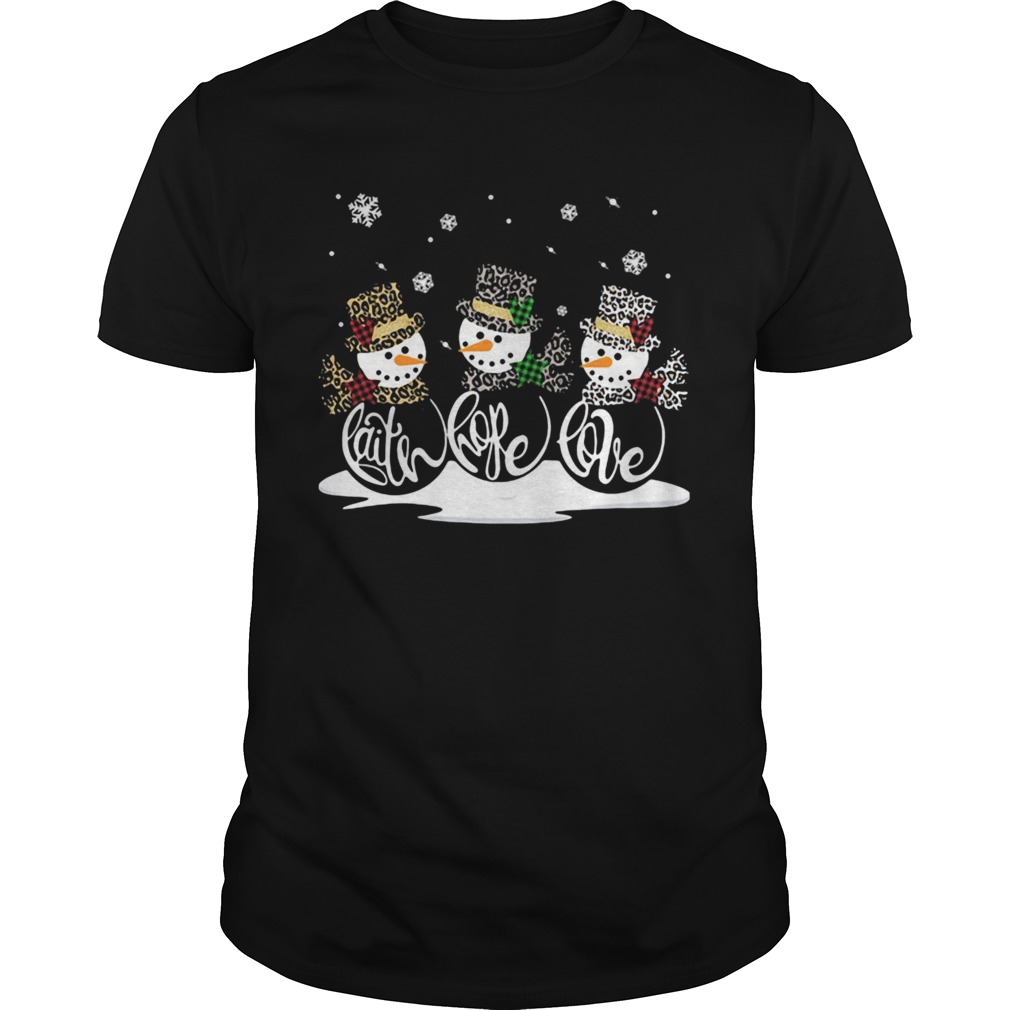 Merry christmas snowman faith hope love shirt Merry christmas snowman faith hope love shirt
