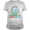 Merry christmask mask christmas pajama for family shirt
