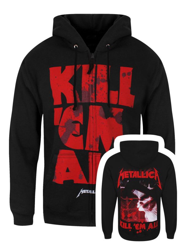 Metallica Kill Em All Mutated Men’s Black Zipped Hoodie