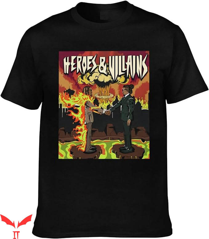 Metro Boomin T-Shirt Heroes And Villains T-Shirt Halloween Metro Boomin T-Shirt Heroes And Villains T-Shirt Halloween