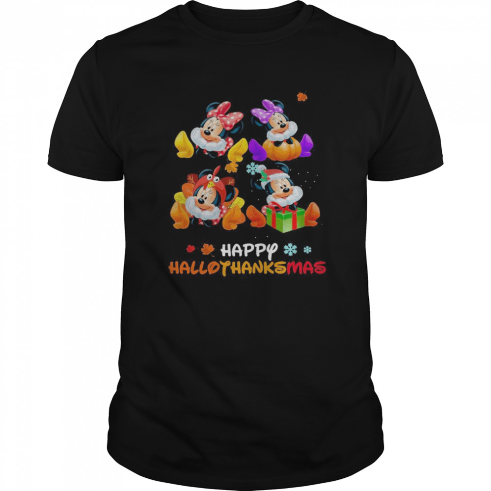 Minnie Disney Halloween And Merry Christmas Happy Hallothanksmas shirt Minnie Disney Halloween And Merry Christmas Happy Hallothanksmas shirt