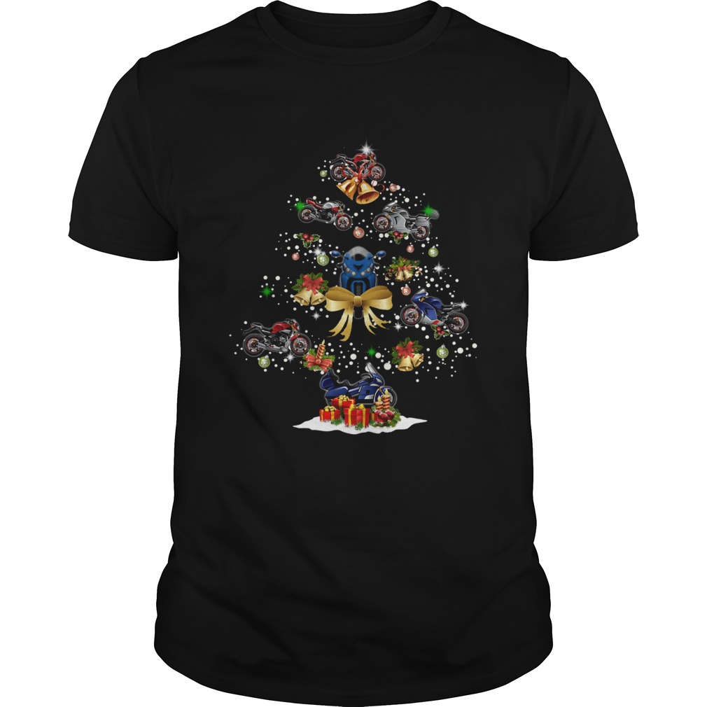 Motorcycle Christmas Tree Shirt Motorcycle Christmas Tree Shirt