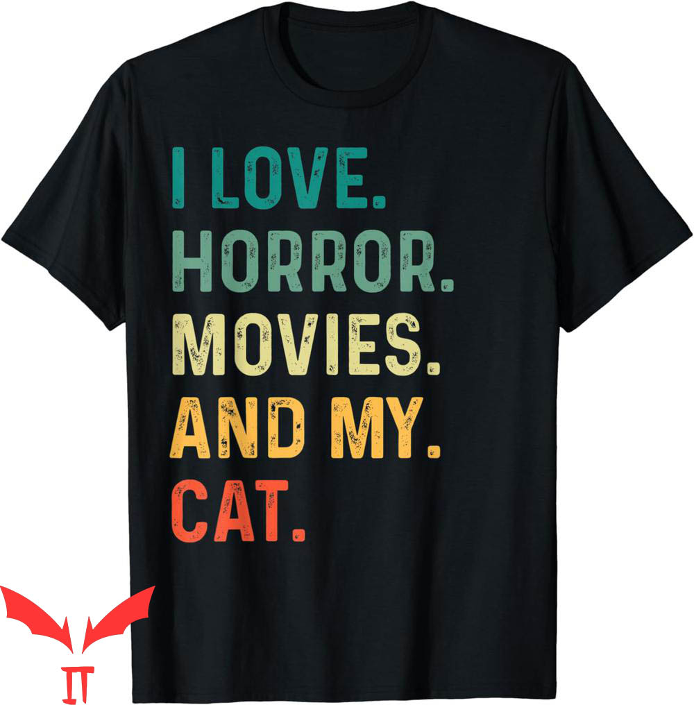 My Animal T-Shirt I Love Horror Movies And My Cat Retro My Animal T-Shirt I Love Horror Movies And My Cat Retro