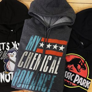 My Chemical Romance Raceway Mens Charcoal Grey Pullover Hoodie 3