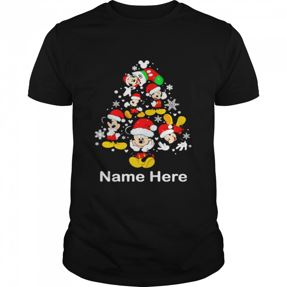 Name Here Christmas Tree Mickey Disney Xmas shirt Name Here Christmas Tree Mickey Disney Xmas shirt
