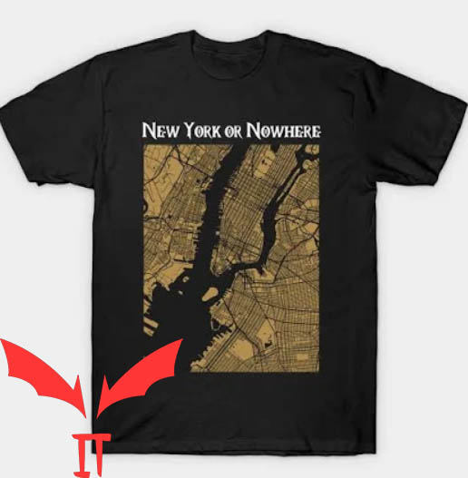New York Or Nowhere T-Shirt New York Map New York Or Nowhere T-Shirt New York Map