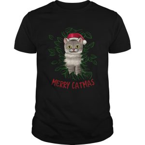 Nice Merry Catmas Christmas Cat Santa Hat Cute Cat Lover