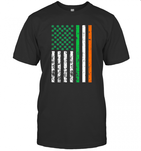 Nice St. Patricks Day Vintage Usa Flag Irish Flag Lucky Shamrock T-Shirt Nice St. Patricks Day Vintage Usa Flag Irish Flag Lucky Shamrock T-Shirt