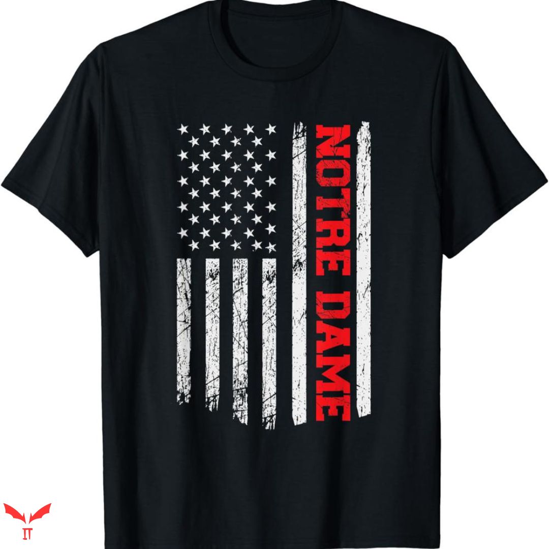 Notre Dame Guiness T-shirt USA Flag Notre Dame Guiness T-shirt USA Flag