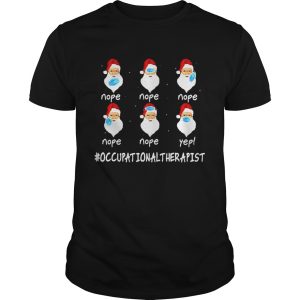 Occupational Therapist Santa Wearing Face Mask Merry Christmas shirt