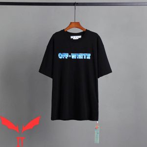 Off White T-Shirt Brush Arrow Vintage Minimalist Art