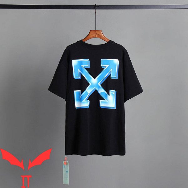Off White T-Shirt Brush Arrow Vintage Minimalist Art