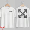 Off White T-Shirt Logo 2 Side Vintage Minimalist Art
