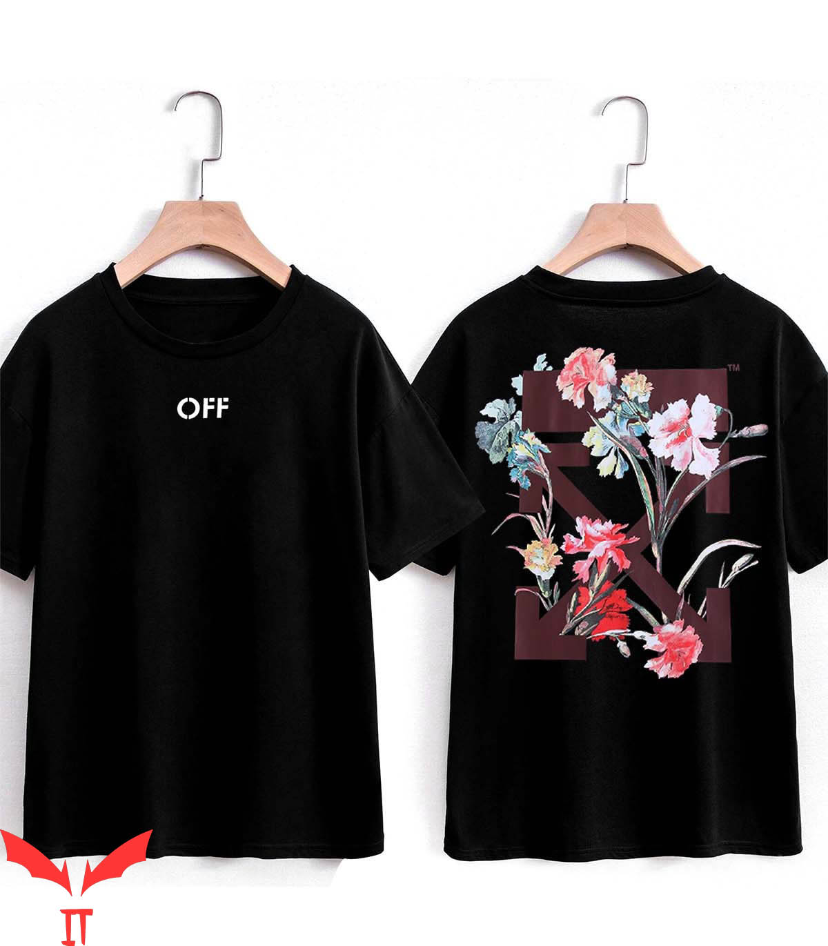Off White T-Shirt Logo Flower Vintage Minimalist Art Off White T-Shirt Logo Flower Vintage Minimalist Art