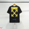 Off White T-Shirt Logo Vintage Minimalist Art Cross Arrow