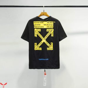 Off White T-Shirt Logo Vintage Minimalist Art Cross Arrow