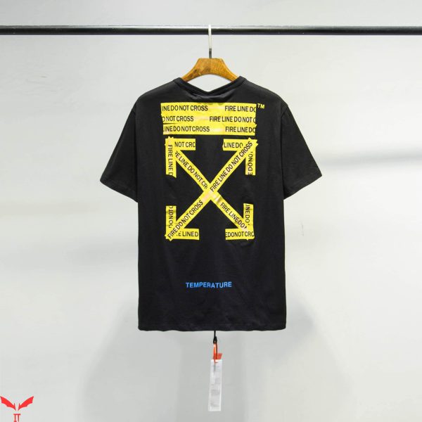 Off White T-Shirt Logo Vintage Minimalist Art Cross Arrow
