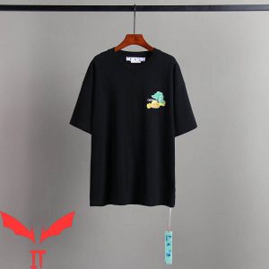 Off White T-Shirt Logo Vintage Minimalist Art With Arrow