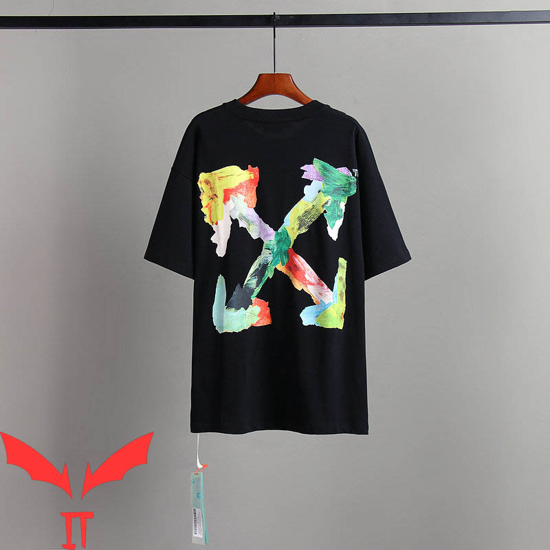 Off White T-Shirt Logo Vintage Minimalist Art With Arrow Off White T-Shirt Logo Vintage Minimalist Art With Arrow
