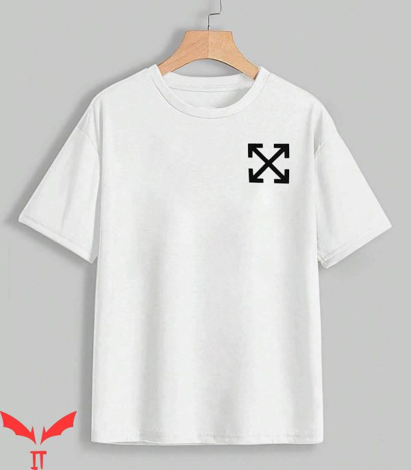 Off White T-Shirt Small Logo Vintage Minimalist Art