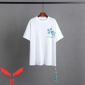 Off White T-Shirt Splash Arrow Classic Minimalist Art
