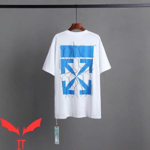 Off White T-Shirt Splash Arrow Classic Minimalist Art