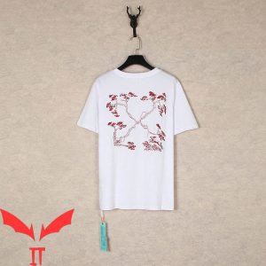 Off White T-Shirt Splash Arrow Classic Vintage Minimalist