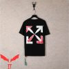 Off White T-Shirt Splash Arrow Vintage Minimalist Art Logo