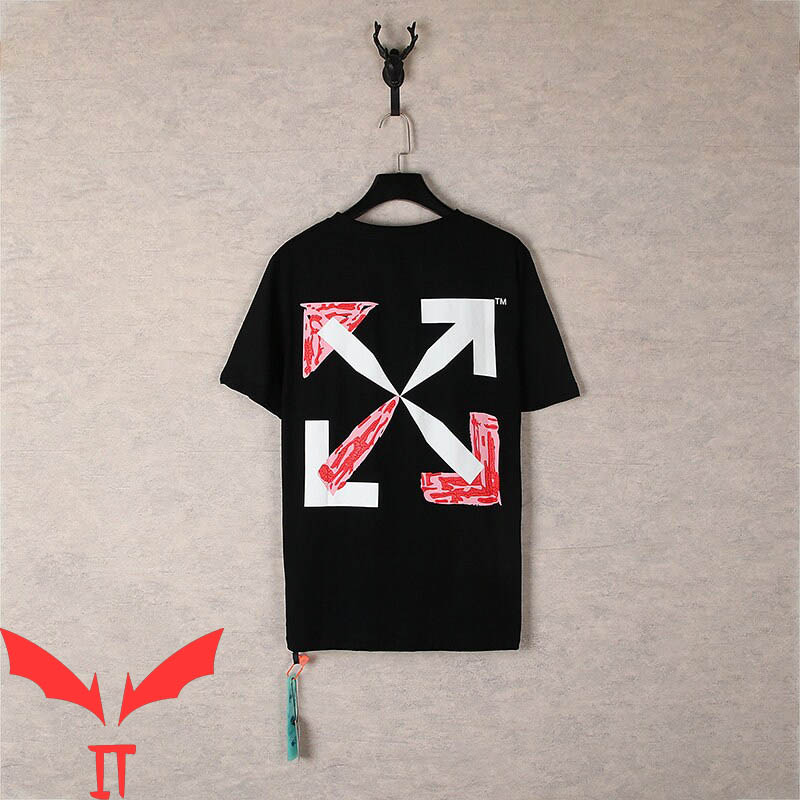 Off White T-Shirt Splash Arrow Vintage Minimalist Art Logo Off White T-Shirt Splash Arrow Vintage Minimalist Art Logo