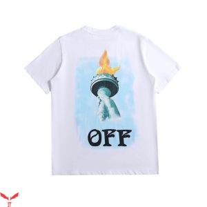 Off White T-Shirt Vintage Minimalist Art Arrow Trendy