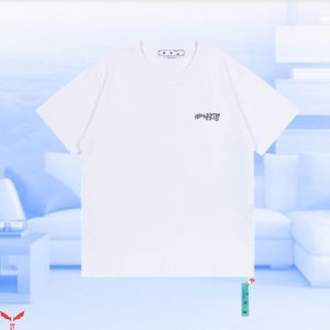 Off White T-Shirt Vintage Minimalist Art With Arrow