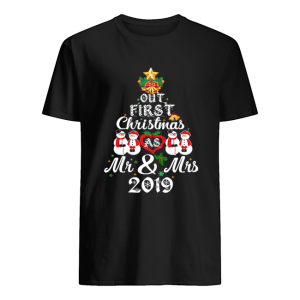 Our First Christmas As Mrs 2019 Newlywed Couple T-Shirt