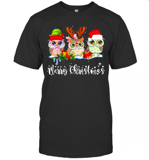 Owl Lover Christmas Gift Funny Owls Ugly Christmas T-Shirt Owl Lover Christmas Gift Funny Owls Ugly Christmas T-Shirt