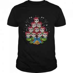 Owls Merry Christmas Tree Animal shirt