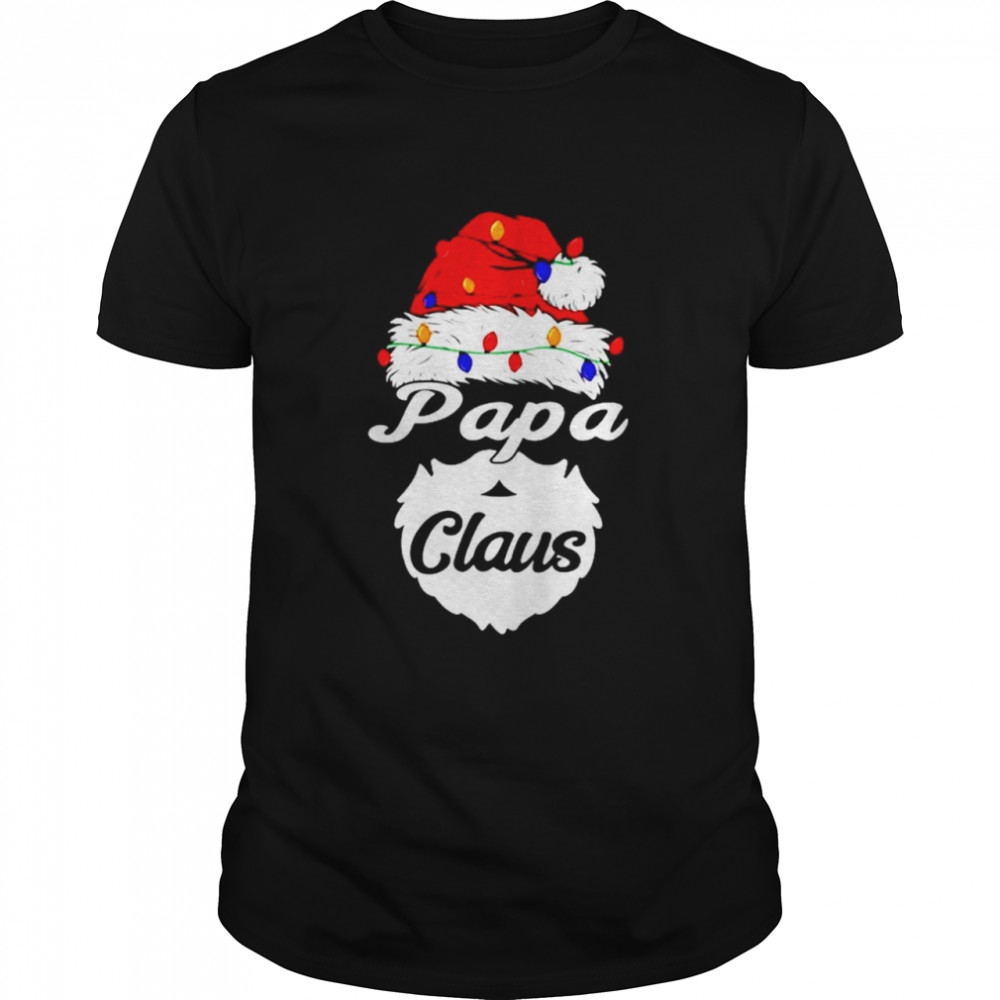 Papa Claus Christmas lights shirt Papa Claus Christmas lights shirt