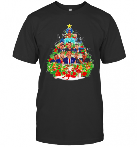 Paris Saint Germain Football Club Christmas Tree T-Shirt Paris Saint Germain Football Club Christmas Tree T-Shirt