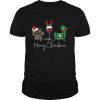 Paw Dog Wine Coffee Elf Merry Christmas shirt